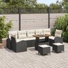 vidaXL Tuin Sofa Set met kussen met opslag 10 pcs Zwart en Cr&egrave;me