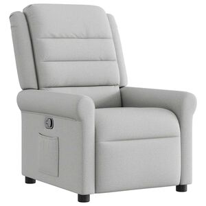 vidaXL Fauteuil verstelbaar stof wolk grijs