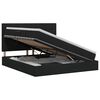 vidaXL Opslag bed met matras met hoofdeinde Zwart 160 x 200 cm Stof