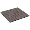 vidaXL Terras Tegel 11 pcs Donkerbruin 30 x 30 cm WPC