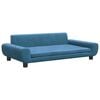 vidaXL Kinderbank 100x54x33 cm fluweel blauw