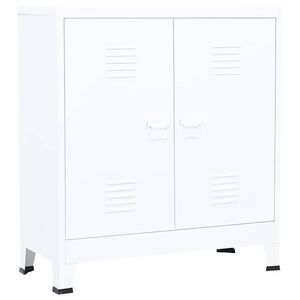 vidaXL Opbergkast industrieel 90x40x100 cm staal wit