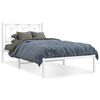 vidaXL Bedframe met hoofdbord metaal wit 107x203 cm