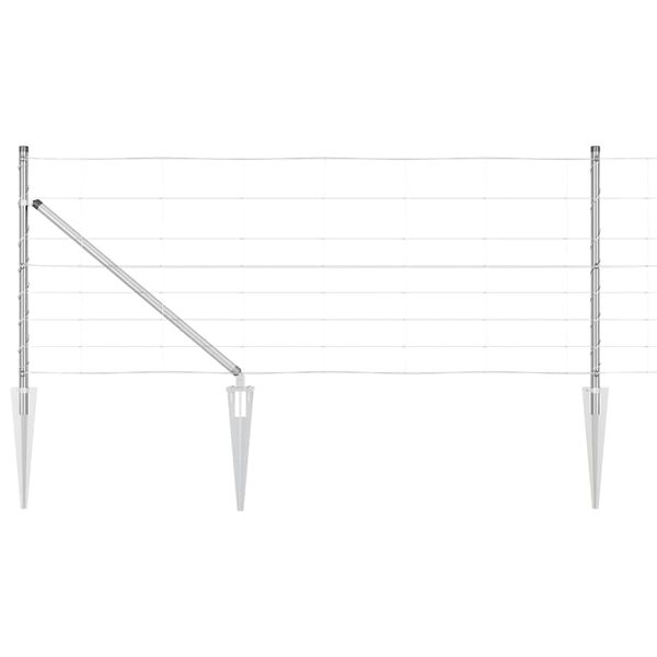 vidaXL Afrasteringspaal Gegalvaniseerd 100 x 0,8 m Staal