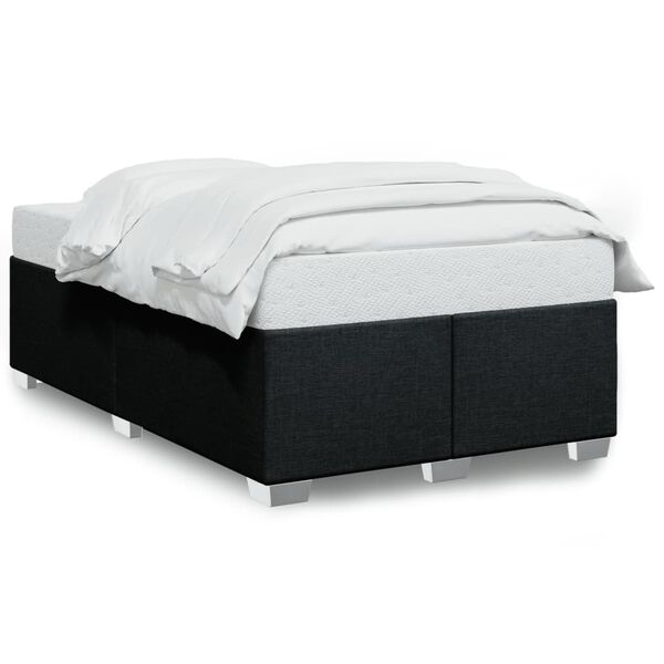 vidaXL Bedframe zonder matras 120x190 cm stof zwart