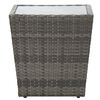 vidaXL 5-delige Bistroset poly rattan en gehard glas grijs