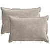 vidaXL Kussensloop 2 st HOUTEN Lichtgrijs 30 x 50 cm Chenille Stof