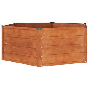 vidaXL Plantenbak verhoogd 129x129x45 cm cortenstaal roestig