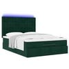 vidaXL Ottoman bed met matrassen en LED's 140x200cm fluweel