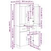 vidaXL Hoge kast met lade Oudhout 69,5 x 34 x 180 cm Bewerkt hout