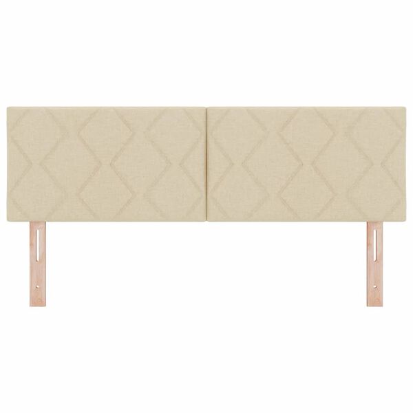 vidaXL Hoofdbord met hoofdeinde Cr&egrave;me 144 cm Nep Leer