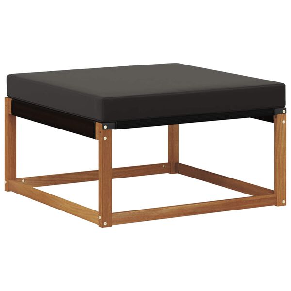 vidaXL Buiten bankenset met kussen 4 pcs Natuurlijk en Zwart