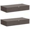 vidaXL Opbergbox 2 st Nonwoven stof 100 x 50 x 18 cm 90 l Grijs