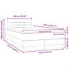 vidaXL Boxspring met matras fluweel lichtgrijs 120x210 cm