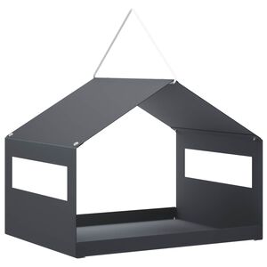 vidaXL Hangend vogelvoederhuisje Staal Antraciet 30 x 23 x 23 cm