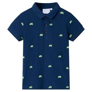 vidaXL Kinderpoloshirt 92 marineblauw