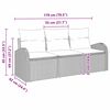 vidaXL Tuin Sofa Set met kussen 3 pcs Zwart Poly riet