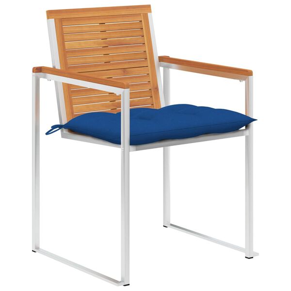 vidaXL Tuinstoelen 8 st met kussens massief acaciahout