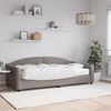 vidaXL Slaapbank met matras 90x200 cm stof taupe