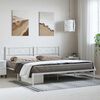 vidaXL Bedframe met hoofdbord metaal wit 183x213 cm