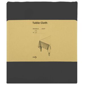 vidaXL Tafelkleed 5 st Rechthoekig Donkergrijs 140 x 220 cm Polyester