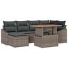 vidaXL Tuin Sofa Set 7 st Grijs Poly riet