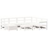 vidaXL 8-delige Loungeset massief grenenhout wit