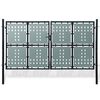 vidaXL Zwarte enkele deur schuttingpoort 300x175 cm