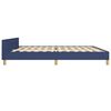 vidaXL Bedframe met hoofdeinde stof blauw 200x200 cm