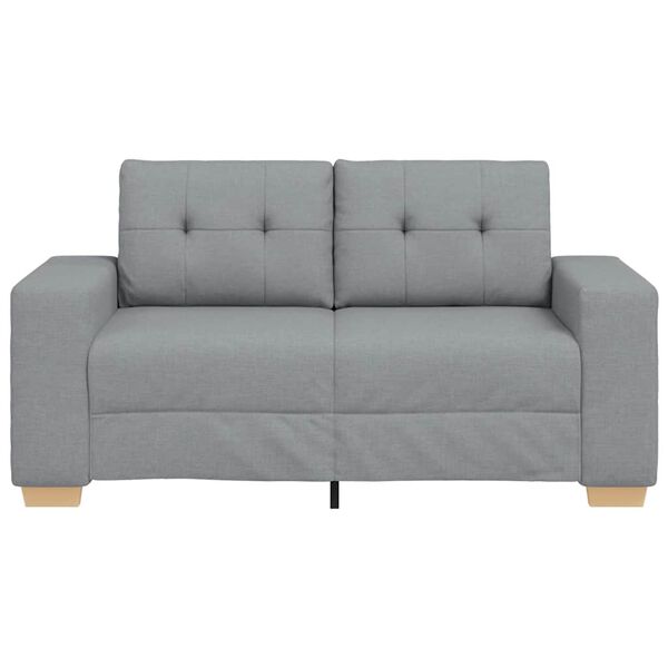 vidaXL Loveseat bank 160x77x82 cm stof lichtgrijs