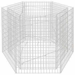 vidaXL Gabion plantenbak verhoogd zeshoekig 160x140x100 cm