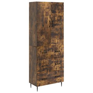 vidaXL Kastenset 2 st 66 x 34,5 x 90 cm Bewerkt hout Gerookt eiken