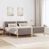 vidaXL Bedframe Bruin en taupe 180 x 200 cm Massief grenenhout