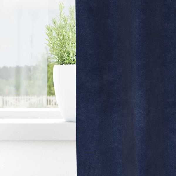 vidaXL Verduisterende gordijnen 2 pcs Donkerblauw 140 x 260 cm Fluweel