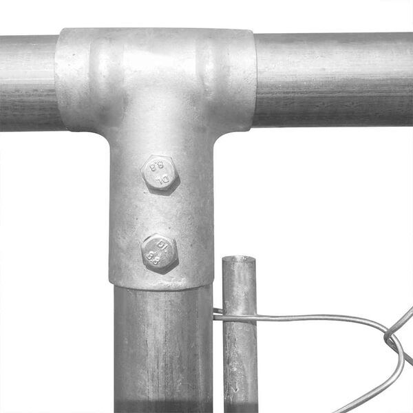 vidaXL Hondenkennel voor buiten 570x570x185 cm gegalvaniseerd staal