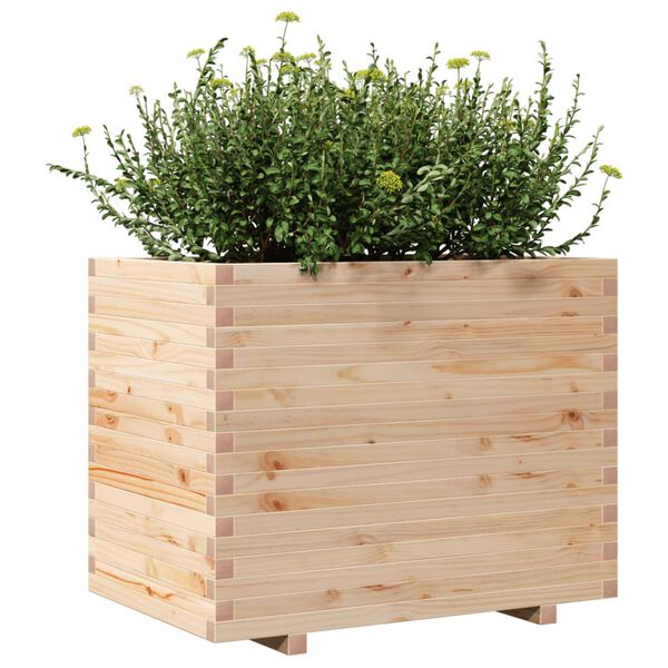 vidaXL Plantenbak 90x60x72 cm massief grenenhout