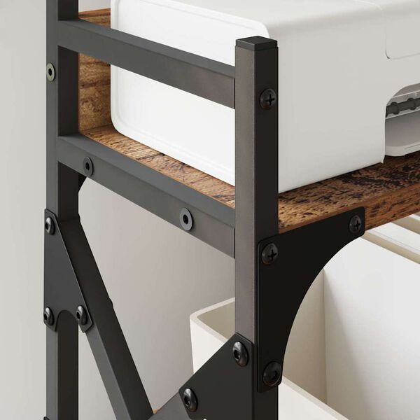 vidaXL Printerstand Oud Hout 40 x 20 x 40 cm Bewerkt hout