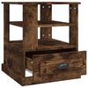vidaXL Bijzettafel 50x50x60 cm bewerkt hout gerookt eikenkleurig