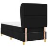 vidaXL Boxspringbed met Matras Donkergrijs 90x190 cm Zwart 90 x 200 cm