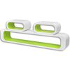 vidaXL Wandplanken kubus 6 st groen en wit