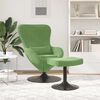 vidaXL Egg Chair met Voetsteun Lichtgroen 63 x 73 x 90 cm Fluweel