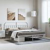 vidaXL Bedframe met hoofdbord metaal wit 183x213 cm