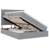 vidaXL Opslag bed met matras met opslag Lichtgrijs 140 x 190 cm Stof