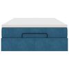 vidaXL Bed poef met matras 120x190 cm fluweel donkerblauw