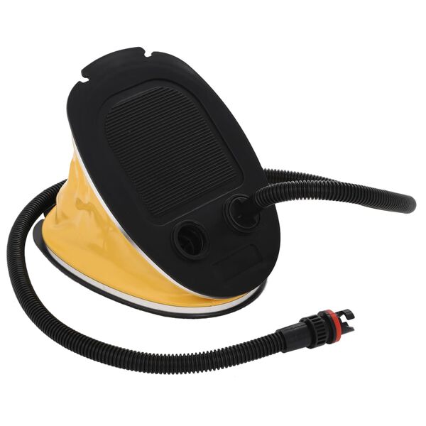 vidaXL Voetpomp 26x18 cm PP en PE grijs en geel