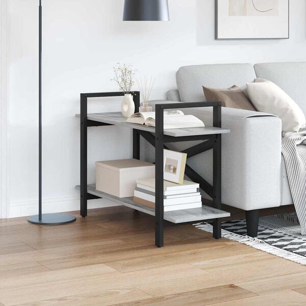 vidaXL Boekenkast Grijs Sonoma 100 x 33,5 x 64 cm Bewerkt hout