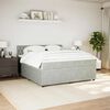 vidaXL Boxspring met matras fluweel lichtgrijs 180x200 cm