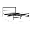 vidaXL Bedframe metaal zwart 120x200 cm