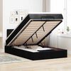 vidaXL Ottoman bed met matras en LED's 120x200 cm stof zwart