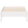 vidaXL Bedframe zonder matras massief grenenhout wit 75x190 cm
